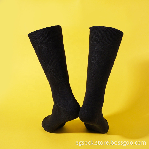 10 pairs breathable classical mid-calf black cotton socks